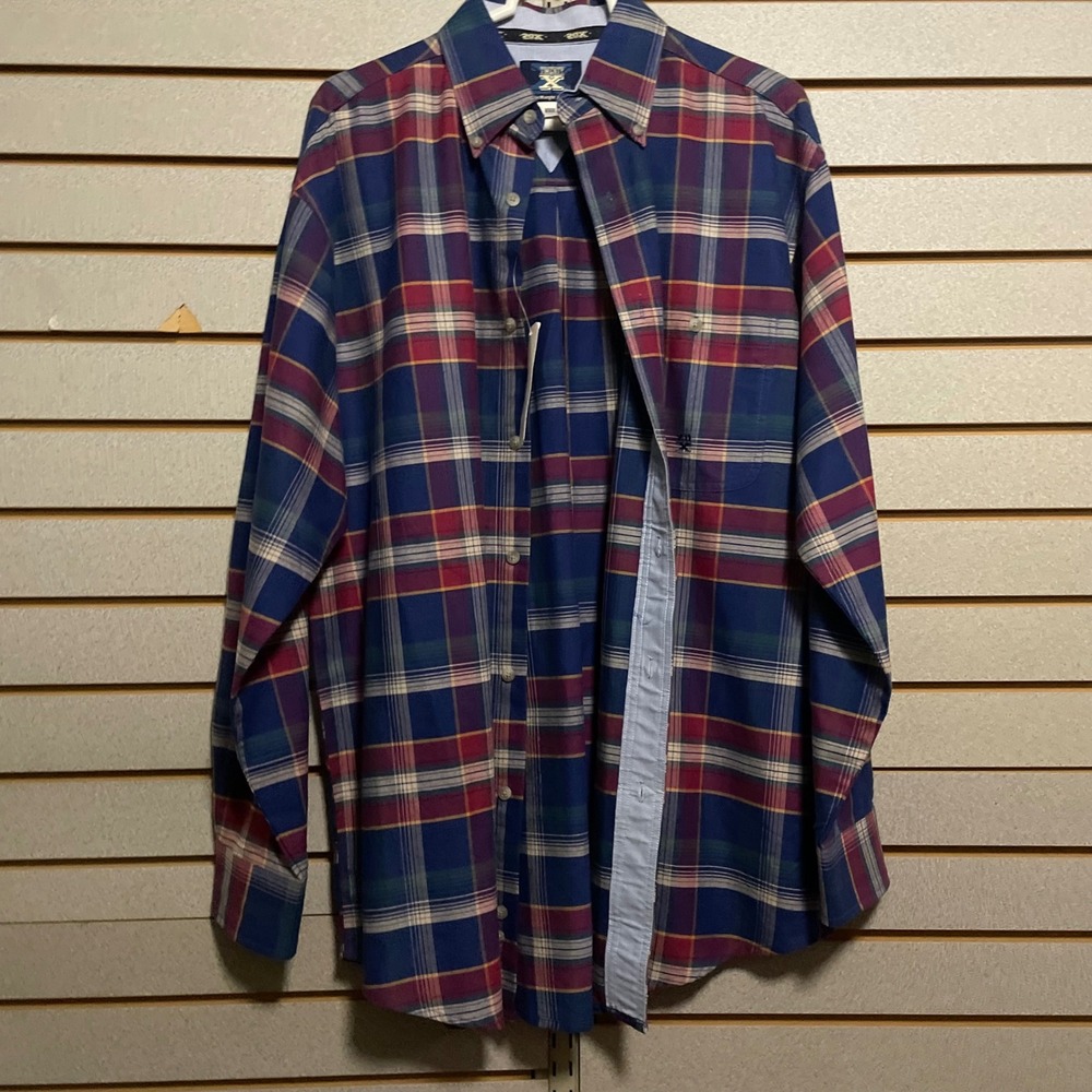Wrangler Twenty‎ X Plaid Button Down Shirt Long Sleeve Cotton Medium